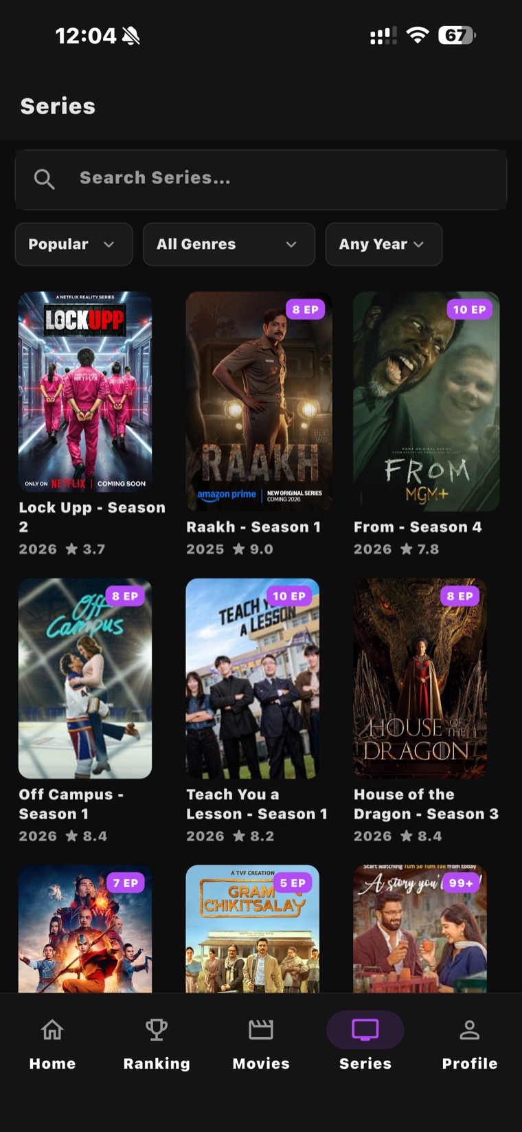 Browse series